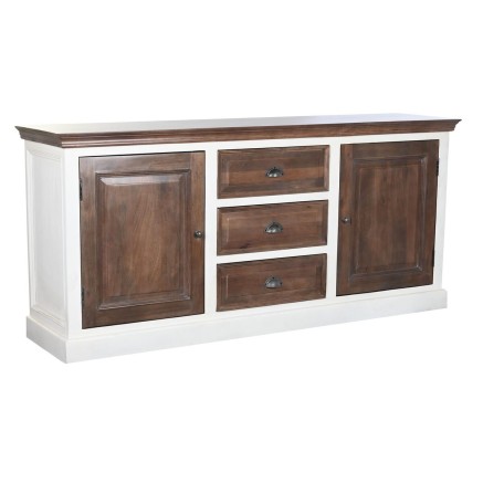 Credenza DKD Home Decor Bianco Marrone scuro Legno di mango 180 x 46 x