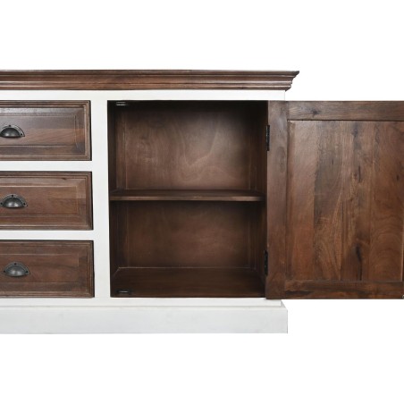 Dressoir DKD Home Decor Wit Donkerbruin Mangohout 180 x 46 x 83 cm