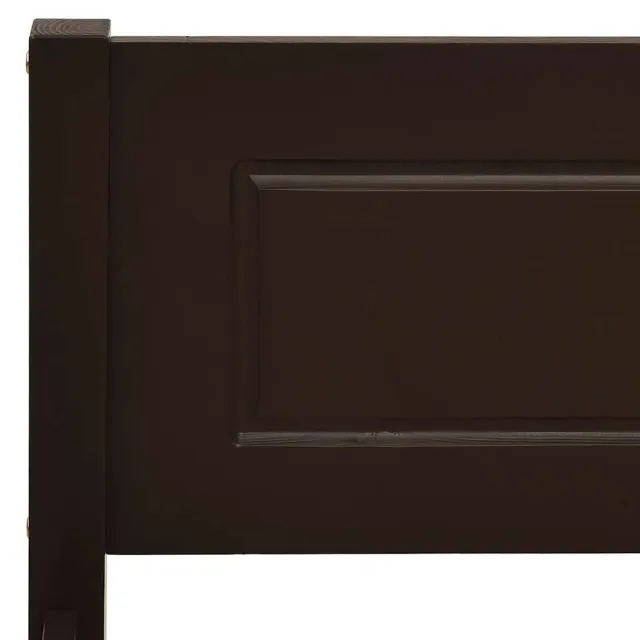 Cadre de lit sans matelas pin massif marron foncé 120x200 cm