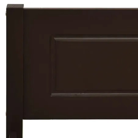 Cadre de lit sans matelas pin massif marron foncé 120x200 cm