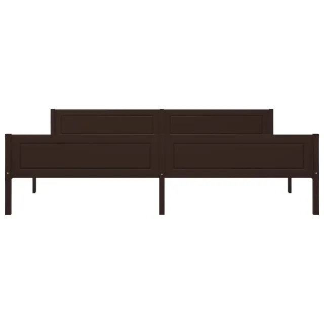 Cadre de lit sans matelas pin massif marron foncé 200x200 cm