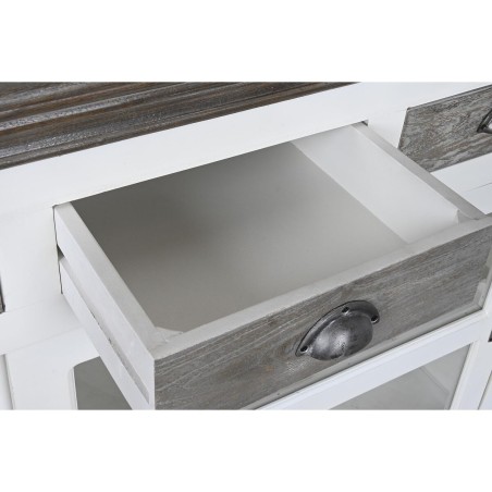 Sideboard DKD Home Decor White Grey Dark brown Crystal Mango wood 165