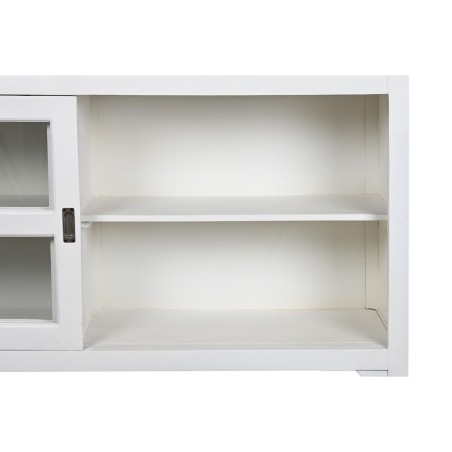 Buffet DKD Home Decor Blanc Gris Brun foncé Verre Bois de manguier 16
