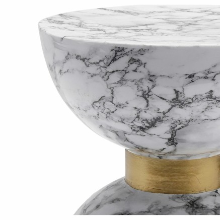 Table d'appoint DKD Home Decor Blanc Fer 33 x 33 x 35 cm 2