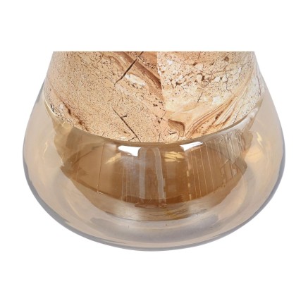 Table d'appoint DKD Home Decor Verre Bicolore Fer 50 x 50 x 49 cm 2