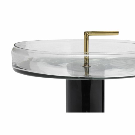 Tavolo aggiuntivo DKD Home Decor Cristallo Nero Trasparente Ferro 41 x