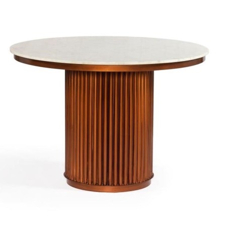 Table de Salle à Manger DKD Home Decor Métal Marbre (110 x 110 x 76