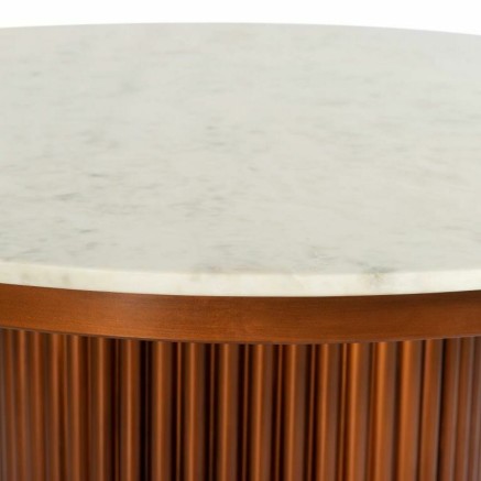 Tavolo da Pranzo DKD Home Decor Metallo Marmo (110 x 110 x 76 cm) 2