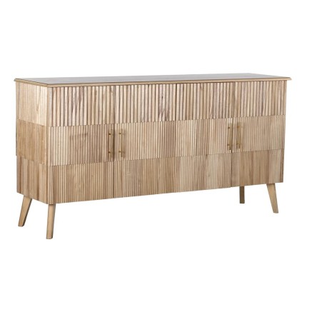 Buffet DKD Home Decor Doré Marron Clair Bois de paulownia Bois MDF 15