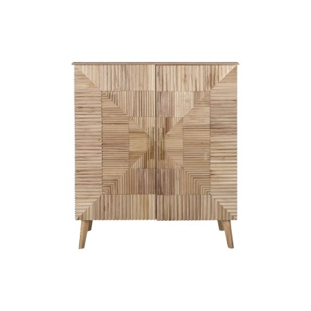 Buffet DKD Home Decor Doré Marron Clair Bois de paulownia Bois MDF 10