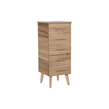 Commode DKD Home Decor Doré Marron Clair Bois Bois de paulownia Bois