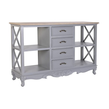 Aparador DKD Home Decor Gris Natural Madera de Paulonia Madera MDF 132