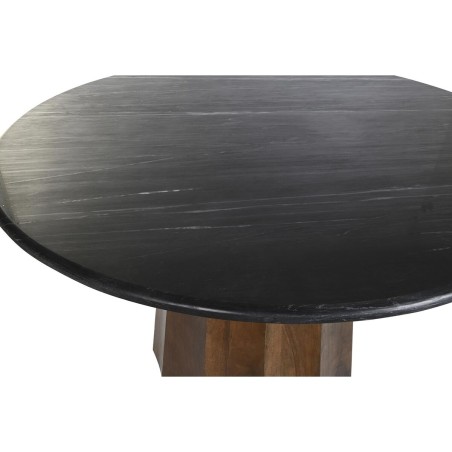 Dining Table DKD Home Decor Black Brown Marble Mango wood 120 x 120 x