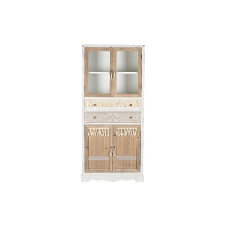 Armoire DKD Home Decor Blanc Naturel Verre Sapin 86 x 40 x 180 cm 80 x