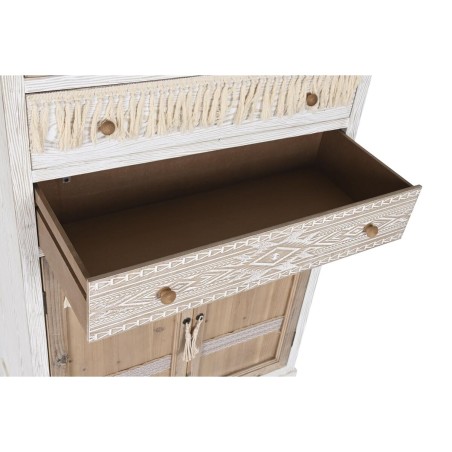 Armoire DKD Home Decor Blanc Naturel Verre Sapin 86 x 40 x 180 cm 80 x