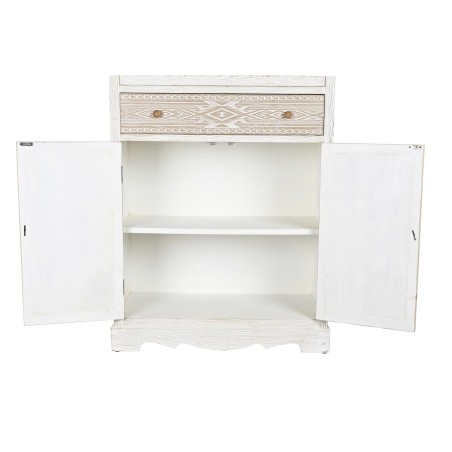 Armoire DKD Home Decor Blanc Naturel Verre Sapin 86 x 40 x 180 cm 80 x