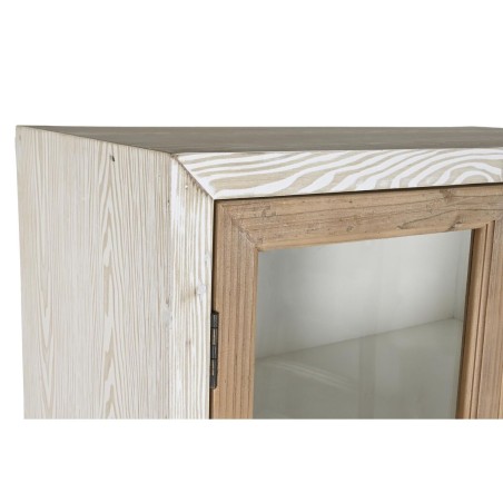 Armoire DKD Home Decor Blanc Naturel Verre Sapin 86 x 40 x 180 cm 80 x