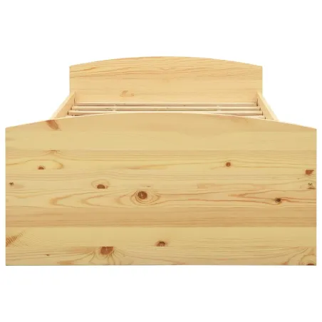 Cadre de lit avec 2 tiroirs bois de pin massif 90x200 cm