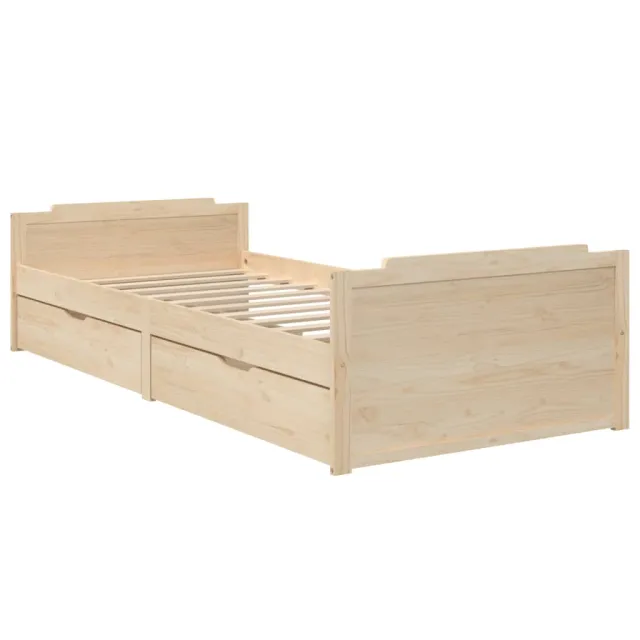 Cadre de lit sans matelas bois de pin massif 90x200 cm