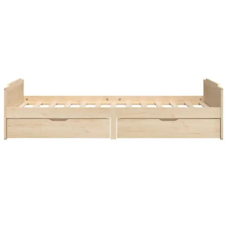 Cadre de lit sans matelas bois de pin massif 90x200 cm