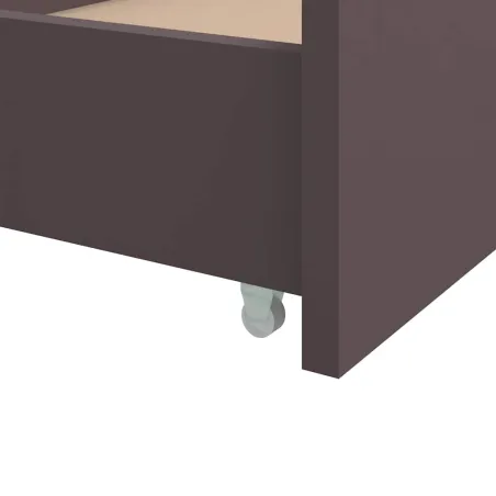 Cadre de lit sans matelas marron foncé bois pin massif 90x200cm