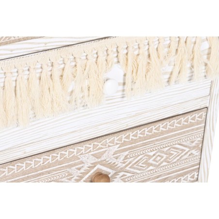 Caisson à Tiroirs DKD Home Decor Sapin Naturel Coton Blanc (48 x 35 x
