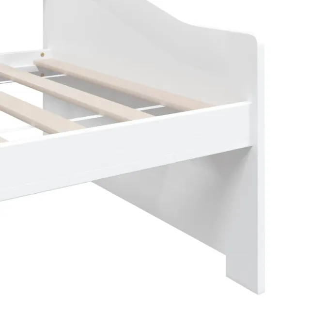 Lit de repos 3 places sans matelas Blanc 90x200 cm