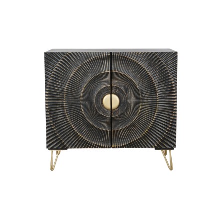 Anrichte DKD Home Decor Schwarz Gold Metall Mango-Holz 81 x 45 x 75 cm 2