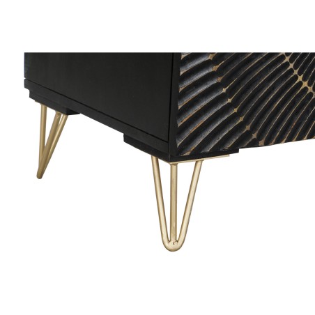 Credenza DKD Home Decor Nero Dorato Metallo Legno di mango 81 x 45 x 7