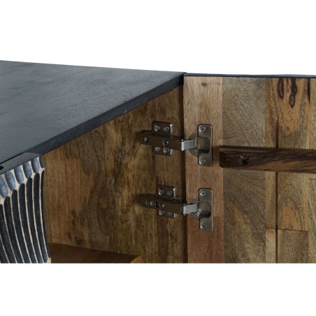 Credenza DKD Home Decor Nero Dorato Metallo Legno di mango 81 x 45 x 7
