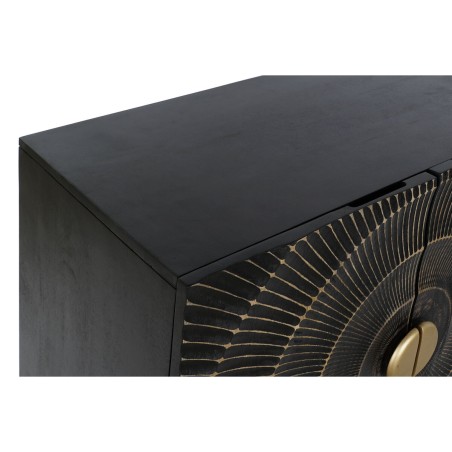 Credenza DKD Home Decor Nero Dorato Metallo Legno di mango 81 x 45 x 7
