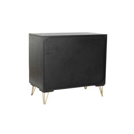 Buffet DKD Home Decor Noir Doré Métal Bois de manguier 81 x 45 x 75