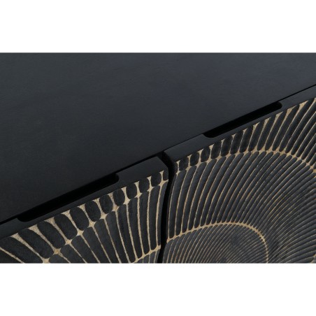 Buffet DKD Home Decor Noir Doré Métal Bois de manguier 81 x 45 x 75