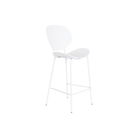 Taburete DKD Home Decor Negro Metal Blanco Polipropileno (52,5 x 49 x