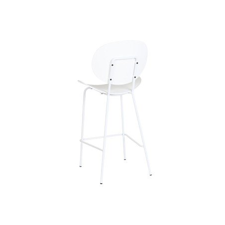 Tabouret DKD Home Decor Noir Métal Blanc polypropylène (52,5 x 49 x