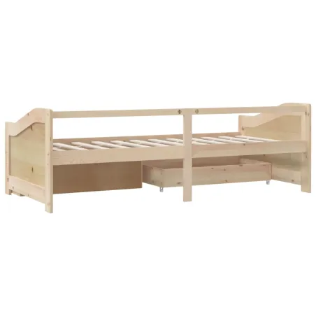 Lit de repos 3 places sans matelas Bois de pin massif 90x200 cm