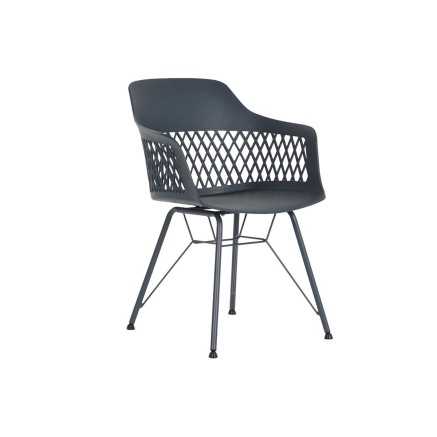 Sedia da Sala da Pranzo DKD Home Decor Azzurro Blu Marino 57 x 57 x 80