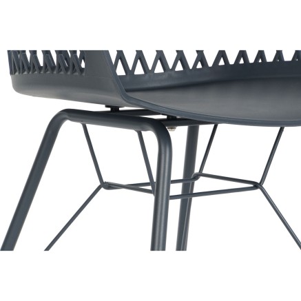 Silla de Comedor DKD Home Decor Azul Azul marino 57 x 57 x 80,5 cm 2