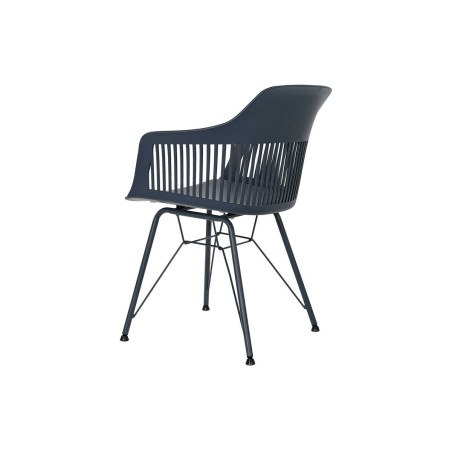Sedia da Sala da Pranzo DKD Home Decor Azzurro Blu Marino 57 x 57 x 80
