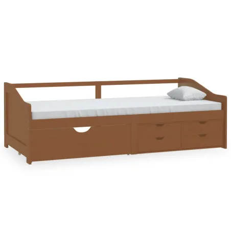 Lit de repos 3 places sans matelas Bois de pin massif 90x200 cm