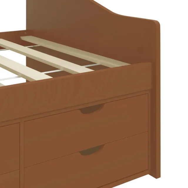 Lit de repos 3 places sans matelas Bois de pin massif 90x200 cm