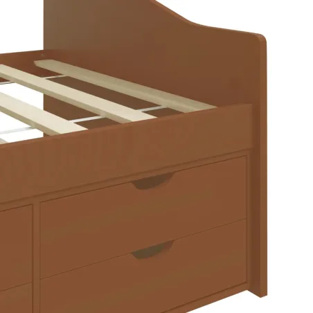 Lit de repos 3 places sans matelas Bois de pin massif 90x200 cm