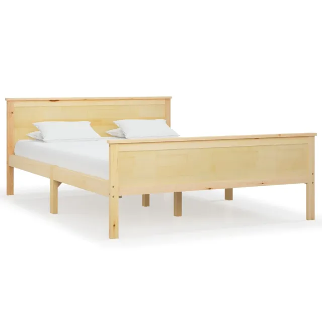 Cadre de lit sans matelas bois de pin massif 120x200 cm