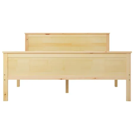Cadre de lit sans matelas bois de pin massif 120x200 cm