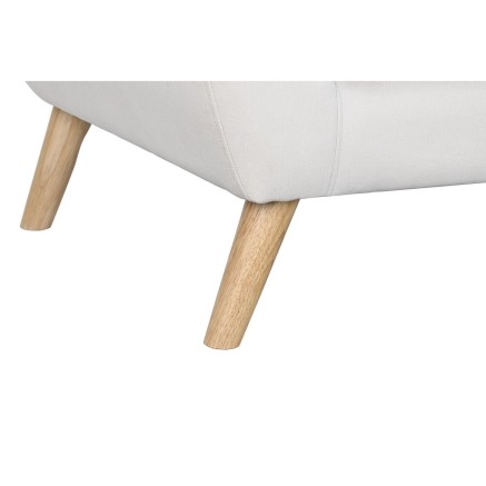 Sofá DKD Home Decor Natural Poliéster Madera de caucho Crema (172 x 2