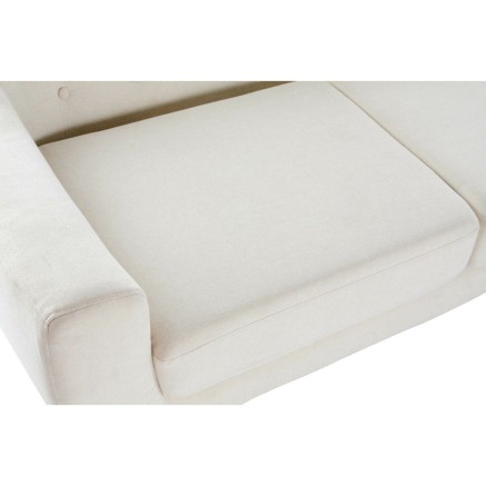 Canapé chaise longue DKD Home Decor Crème Bois d'hévéa 226 x 144 x 2