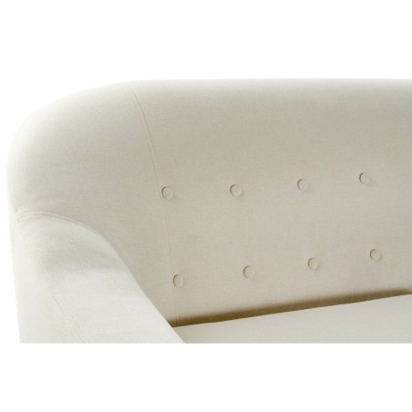 Divano Chaise Longue DKD Home Decor Crema Legno d'albero della gomma 2