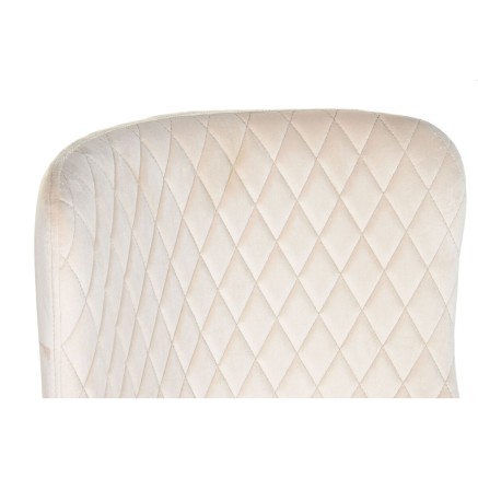 Silla de Comedor DKD Home Decor Beige Metal Poliéster (56 x 51 x 84 c 2