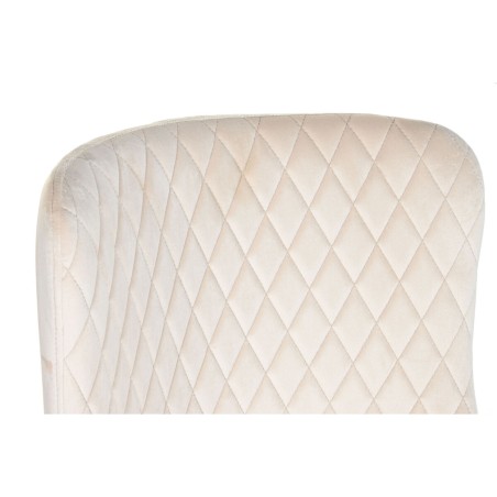 Silla de Comedor DKD Home Decor Beige Metal Poliéster (56 x 51 x 84 c