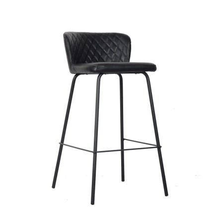 Tabouret DKD Home Decor 40 x 42,5 x 81,5 cm Noir Bleu Métal Blue mari